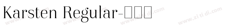 Karsten Regular字体转换